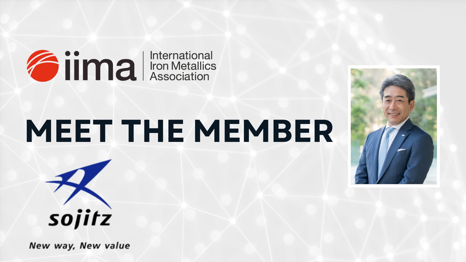 MTM_Sojitz IIMA Meet the Member Sojitz with image of CEO Kosuke Uemura